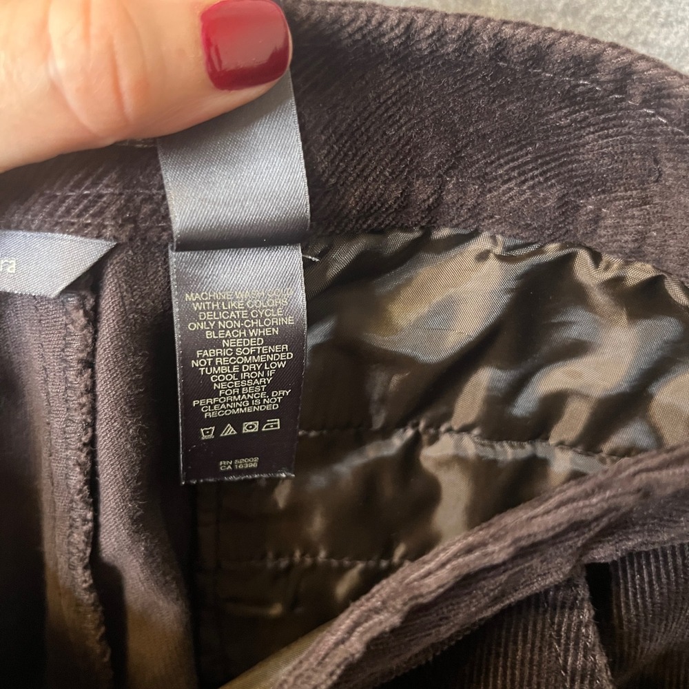 Liz Claiborne Petite Corduroy Pants Womens Size 4 Brown Audra‎ Straight Stretch - Picture 9 of 11